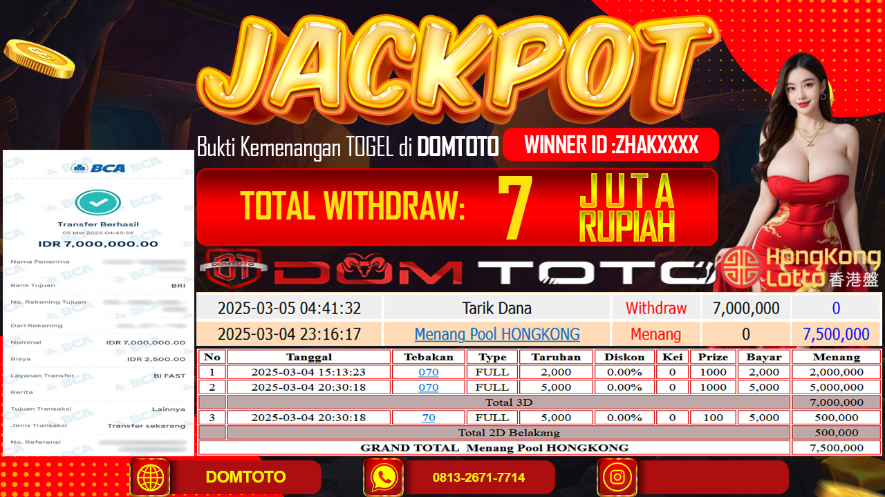 JACKPOT TOGEL HONGKONG 5 MARET 2025